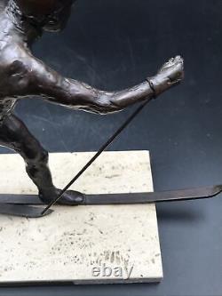Royal Copenhagen Sterett Gittings Kelsey Cross Country Skiier Bronze Statue #247