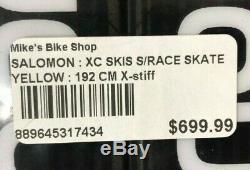 SALOMON XC SKIS S/RACE SKATE YELLOW 192 CM X-stiff (198-242 LBS)