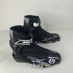 Salomon Mens Size 10.5 Black Equipe 8 SK XC Cross Country Skate Ski Boots