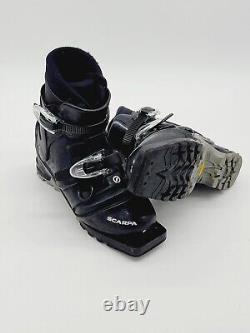 Scarpa T4 Black 3-Pin 75mm Telemark Ski Boots Size 6/7US 26 Mondo