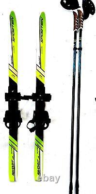 Sporten Favorite 100cm junior xc skis with junior freeheel bindings and poles