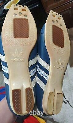 Ultra Rare Vintage 1975 Adidas Seefeld Cross Country Skiing Shoes Mens Size Us10