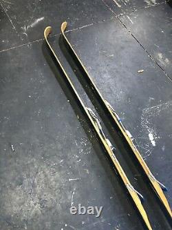 VINTAGE Wooden Cross Country Skis Dover Man cave Art