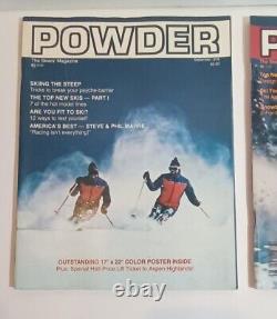 Vintage 1978 POWDER The Skiers Magazine Lot (3) Sept, Oct, Dec, Vol 7 # 1,2, & 4