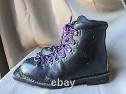 Vintage 3-PIN cross country SCARPA 46 boots ITALY black 75mm telemark VIBRAM