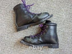Vintage 3-PIN cross country SCARPA 48 boots ITALY black 75mm telemark VIBRAM