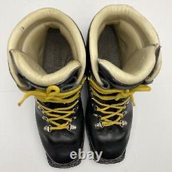 Vintage Asolo Sport Extreme Cross Country Ski Boots Black Leather Italy Sz 10 M