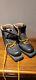 Vintage Asolo Sport Snowpine Leather Telemark Ski Boots Italy Black Size 9.5