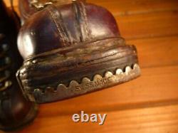 Vintage BALLY SPORT Cross Country Ski Boots brown Leather Swiss Made