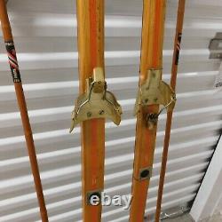 Vintage Eggen Norwegian Cross Country Skis and Sparta 135 Poles