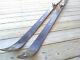 Vintage Elite Tur 210cm Waxable Hickory Wooden Cross Country Skis 3-pin Binding