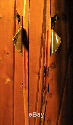 Vintage HEAD LT 185-cm Wood NORWAY Cross-Country Skis withSKILOM 3-pin Bindings