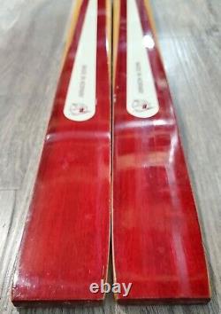 Vintage Hickory Wood Red Norge Skis Cross Country Cabin Decor Norway Trysil Knut