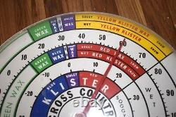 Vintage KLISTER CROSS COUNTRY SKI WAXES Advertising Thermometer SIGN