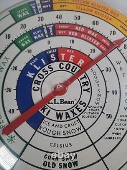 Vintage L. L. Bean Thermometer Klister Cross Country Ski Wax Outdoor Sign