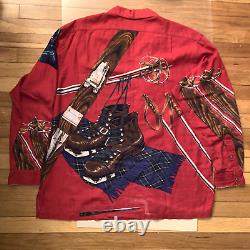 Vintage Polo Ralph Lauren Shirt Mens XL Red 1992 Cross Country Ski Boots Stadium