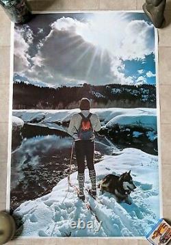 Vintage Poster snow factory cross country ski Thought Factory 23x35 skiing