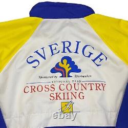 Vintage RARE SWIX Ski Track Suit Jacket Pants Sverige Cross Country Skiing Large