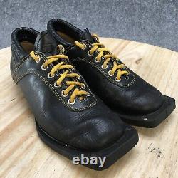 Vintage Riebers of Norway Ski Boots Womens 38 Black Cross Country Lace Up Low