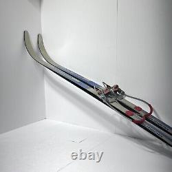 Vintage Valtonen 115 cm Junior Skis Cross Country Skiis Blue Grey