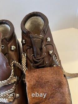 Vintage Women's ALFA 3 Pin Cross Country Ski Shoes Boots EU Size 43 Brown