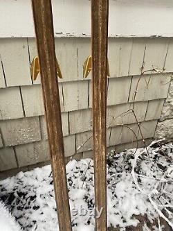 Vintage Wood Cross Country Skis gresshoppa Finse Great Condition