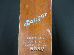 Vintage Wooden HUSKI USA Ranger Wooden Cross Country Skis 177 cm with Bamboo Poles