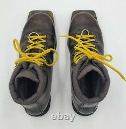 Vtg Asolo Snowfield II Telem 3 Pin 75mm Leather Cross Country Ski Boots Size 10