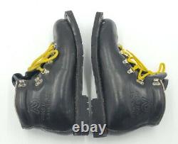 Vtg Asolo Snowfield I Telem 3 Pin 75mm Leather Cross Country Ski Boots Size 10