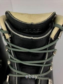 Vtg Merrell Telemark Cross Country Ski Boots Women's 7 Black Leather 3-Pin 75mm