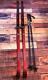 Womens' L. L. Bean Cross Country Skis With Poles Winter Sports 190 Cm Red